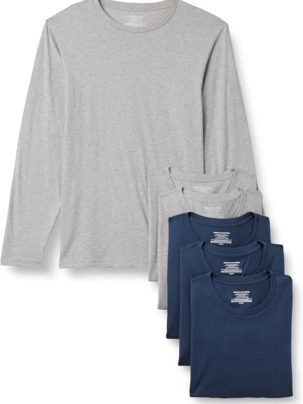 Men's Slim Fit Crewneck Undershirts - 6 Pack, Comfortable & Versatile Basics
